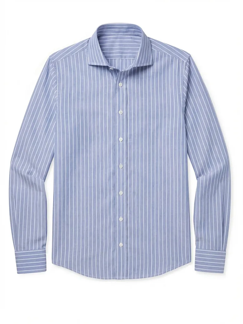 Bügelleichtes, schlichtes weißes Popeline-Hemd