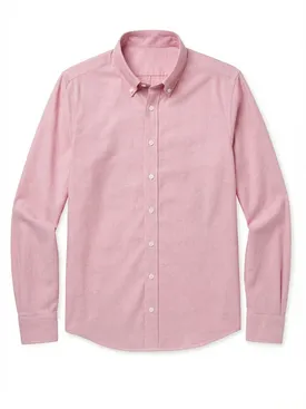 Hemd aus dickem American Oxford, uni, bonbonrosa