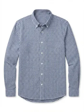 Flanell hemd mit kleinem Karo blau